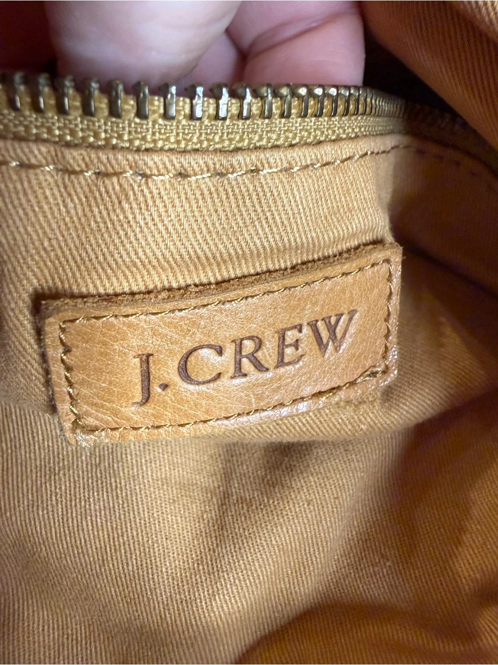 J.Crew Vintage 2010 Cognac Leather Large Utility Tote Bag 26082